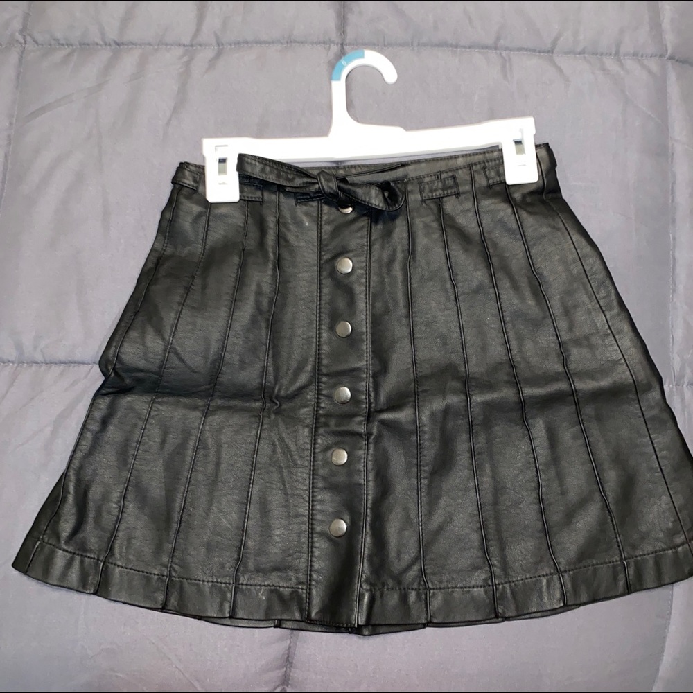Free People Leather Skirt